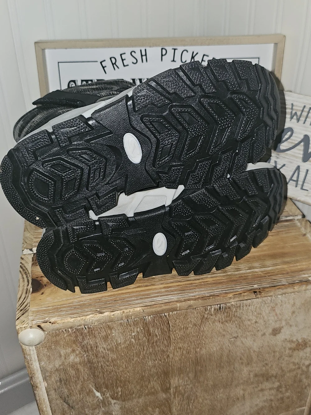 HOBIBEAR Kids Black Winter Waterproof  Boots